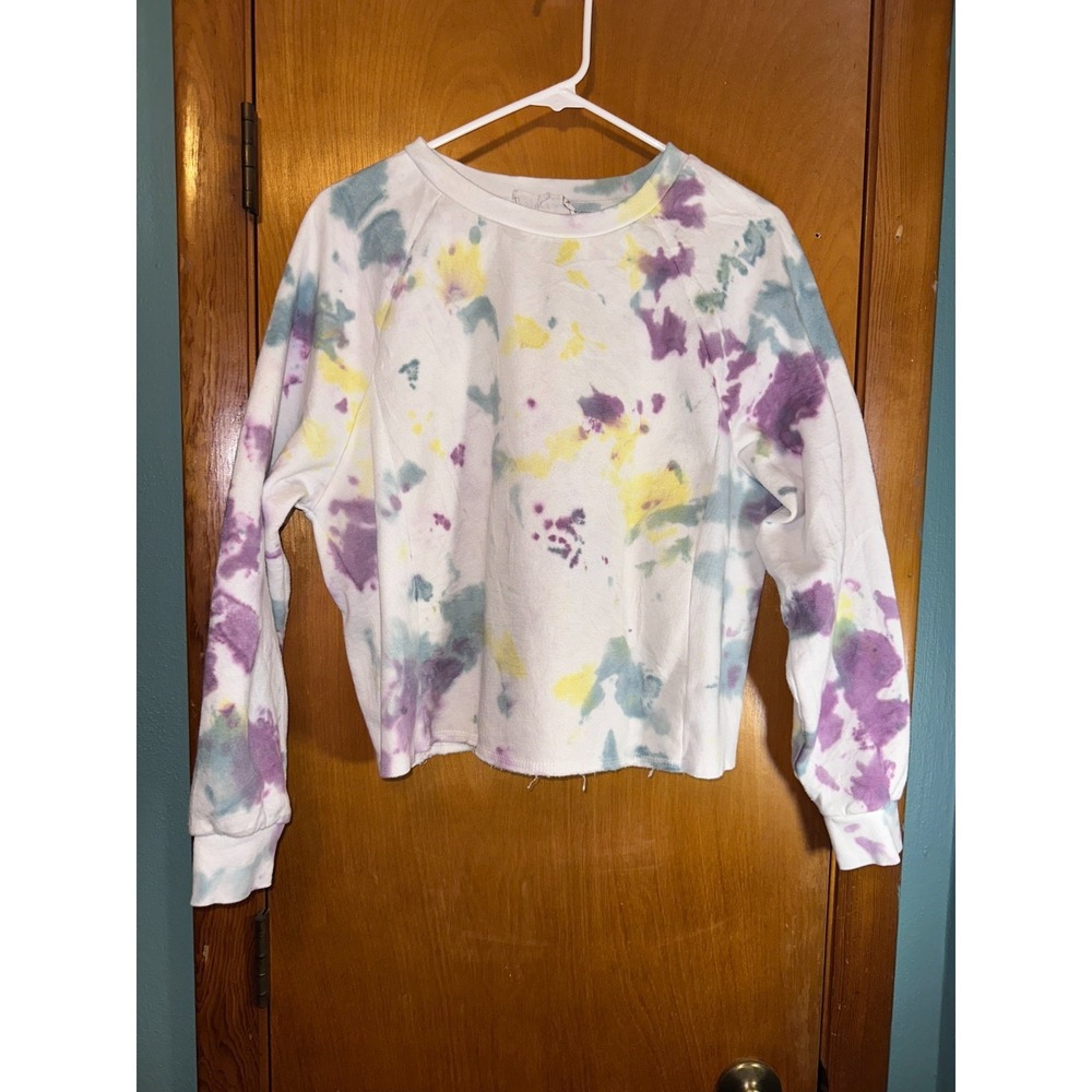 Gypsy & Jade Multicolor Tie Dye Crewneck Pullover Long Sleeve Sweatshirt‎ Size L